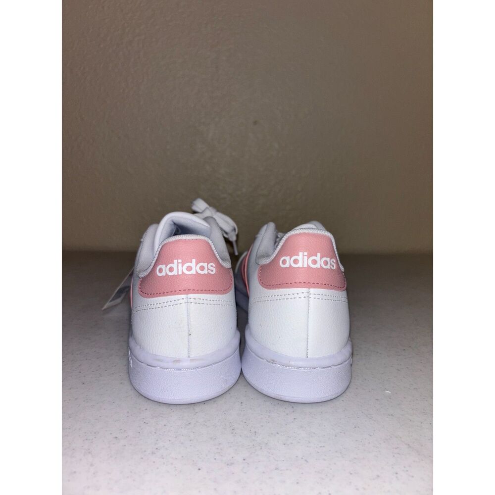 Adidas Grand Court Women’s Sneaker White Wonder Mauve Pink Size 10 – New w/ Tags - Picture 2 of 6